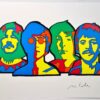 14.BEATLES Marco Lodola THE BEATLES incl lijst 73 x 96 cm.