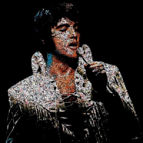 David Law - Crypto Elvis 60 x 60 cm.