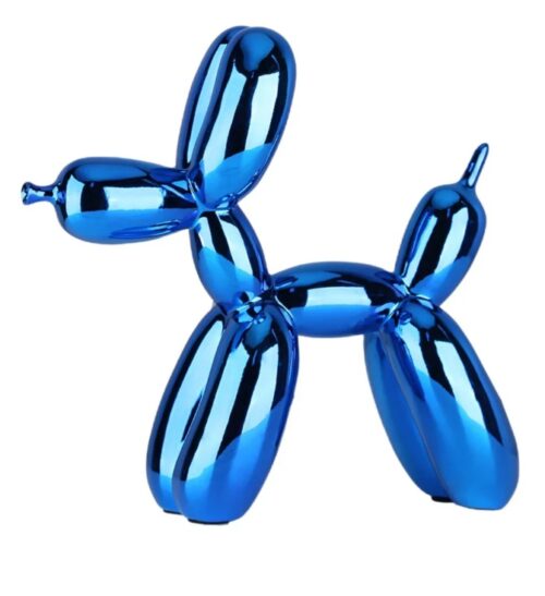 Balloon Dog Blauw 17 cm.