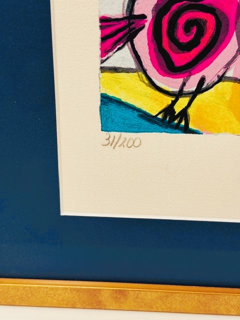 Corneille-Nude With Two Birds 43x33 cm