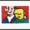 Herman Brood zeefdruk Forever Zeefdruk van Herman Brood Forever (Friends) inclusief strakke zwarte lijst
