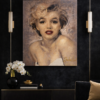Marilyn Monroe Peter Donkersloot 110 x 90 cm. Marilyn Monroe van Peter Donkersloot in hotelchique interieur
