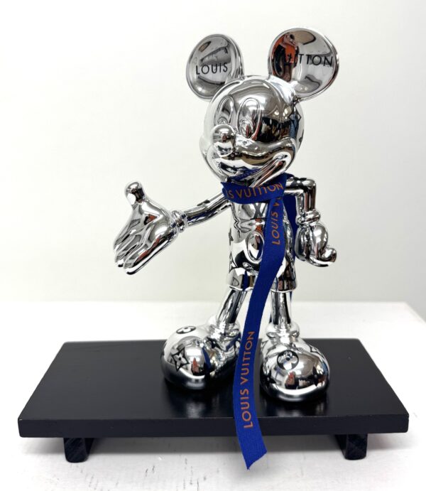 POPART MICKEY MOUSE LOUISE VUITTON CHROME  20 x 14 x 9 cm.
