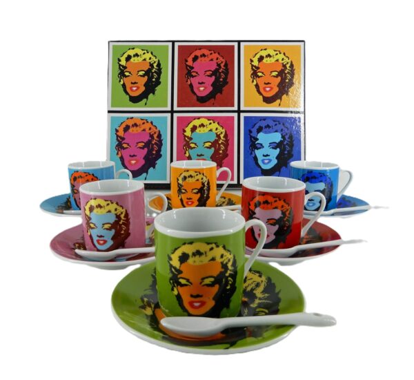 Vintage servies Andy Warhol Marilyn Monroe