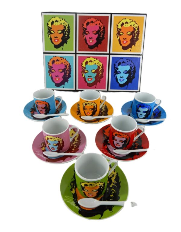 Vintage servies Andy Warhol Marilyn Monroe