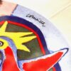 signatuur bord corneille Vintage Corneille schaal en 7 onderzetters