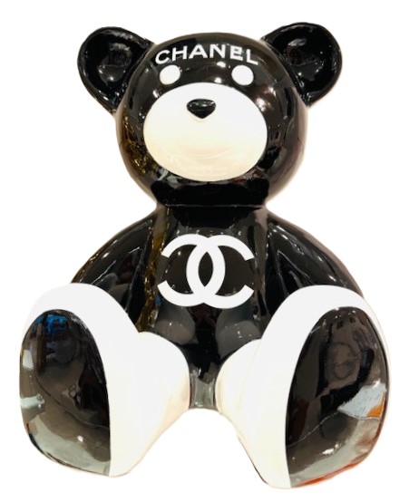 Teddy Chanel Popart Beer Zwart - wit 35 Teddy Chanel Popart Beer Zwart - wit 35