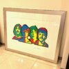 the beatles in gallery Marco Lodola THE BEATLES incl lijst 73 x 96 cm.