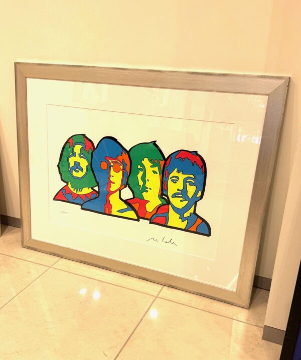 the beatles in gallery Marco Lodola THE BEATLES incl lijst 73 x 96 cm.