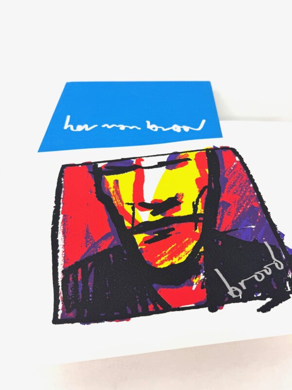 Herman Brood boek en zeefdruk  in eer goede staat Herman Brood boek en zeefdruk