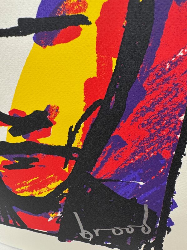 gesigneerde zeefdruk herman bood bij boek Zeldzaam vintage boek Herman Brood met Ingelijste Zeefdruk
