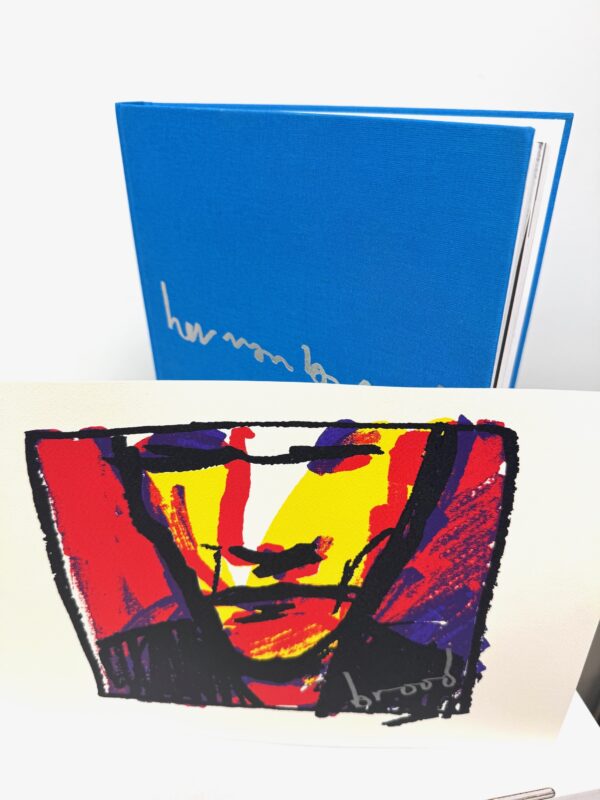 herman brood boek en zeefdruk samen Zeldzaam vintage boek Herman Brood met Ingelijste Zeefdruk