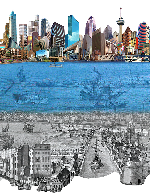 CITY PORTRAIT ROTTERDAM 63 x 170 cm.