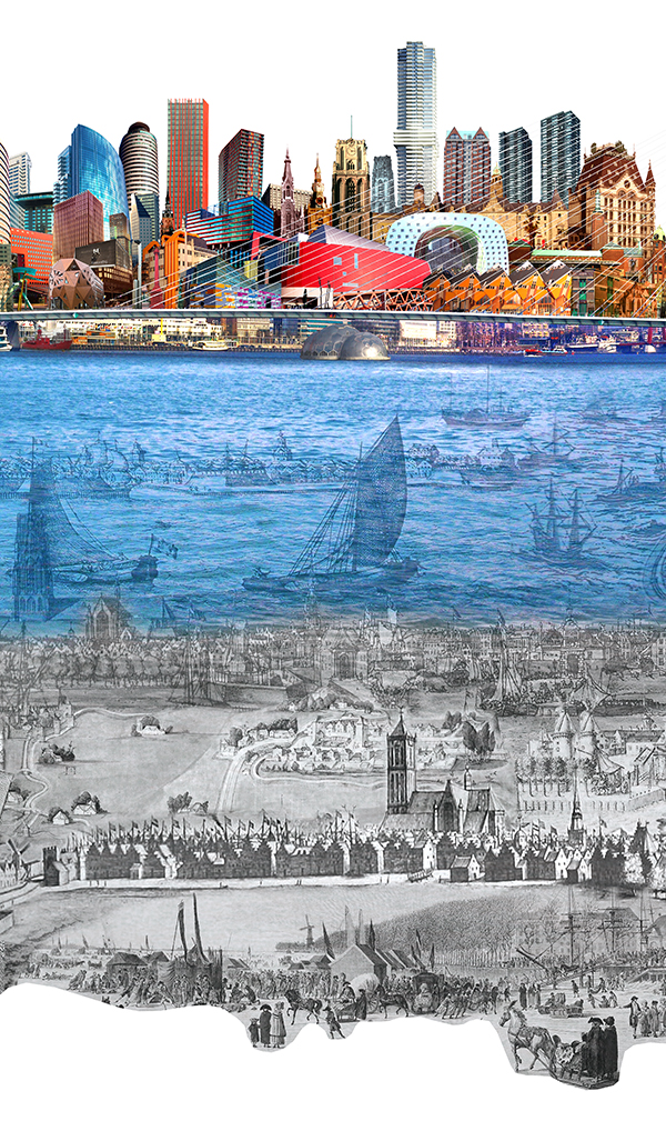 CITY PORTRAIT ROTTERDAM 63 x 170 cm.