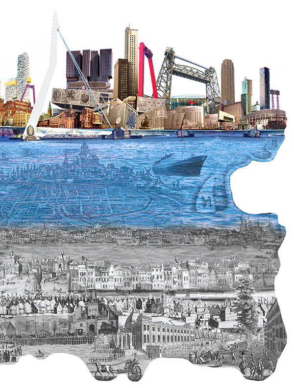 CITY PORTRAIT ROTTERDAM 63 x 170 cm.