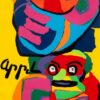 blad zeefdruk karel appel Karel Appel Grafiek