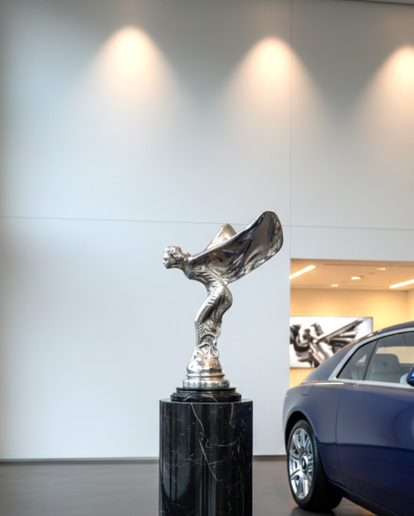Spirit of Ecstasy - Rolls Royce beeld - brons met marmeren voet