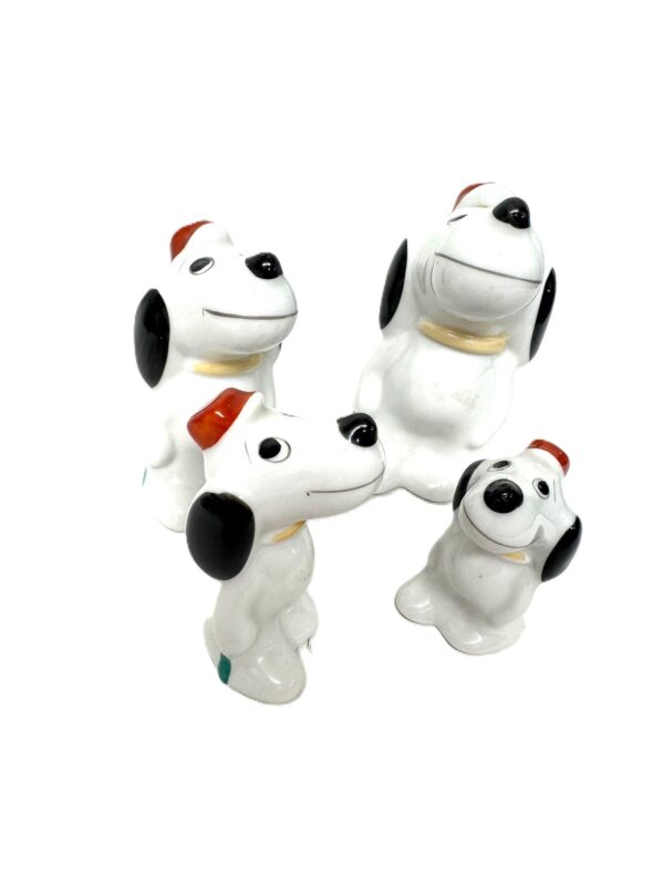 4 beeldjes snoopy 2 nw Snoopy - 4 zeldzame vintage beeldjes