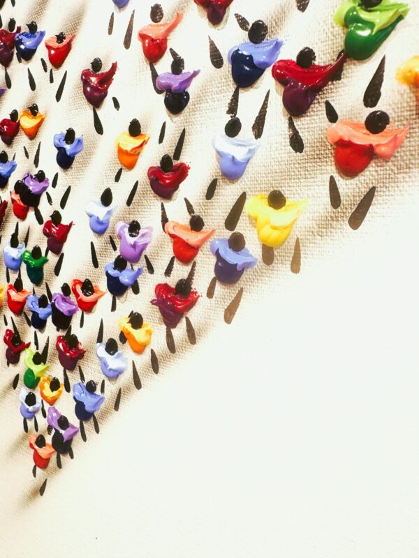 Francisco Bartus - Hearts -  80 x 80 cm.