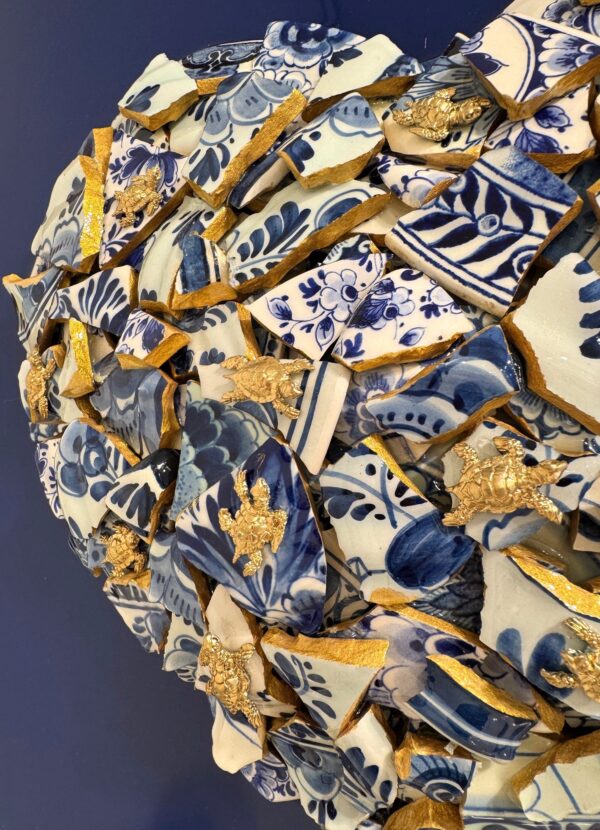 detail mart krijger koro blua Hart Delfts Blauw