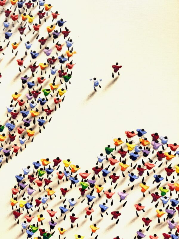 Francisco Bartus - Hearts -  80 x 80 cm.