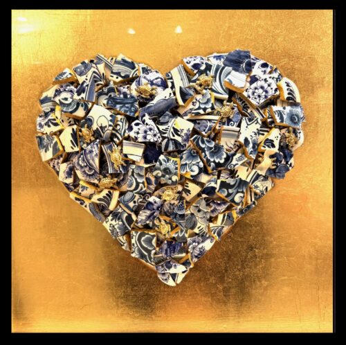 Hart Delfts blauw goud