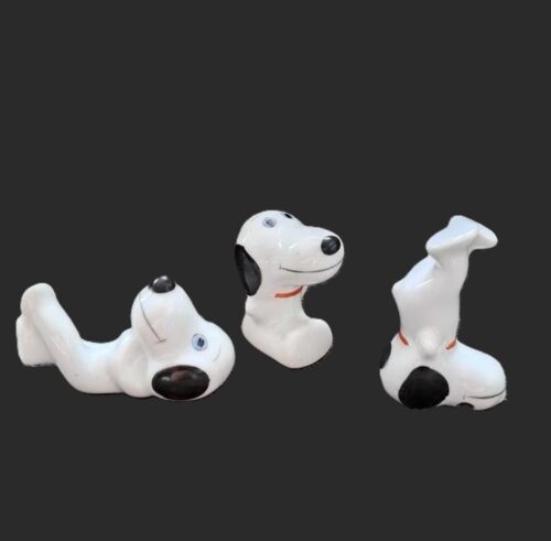 Snoopy vintage beeldjes set van 3 vintage beeldjes van Snoopy