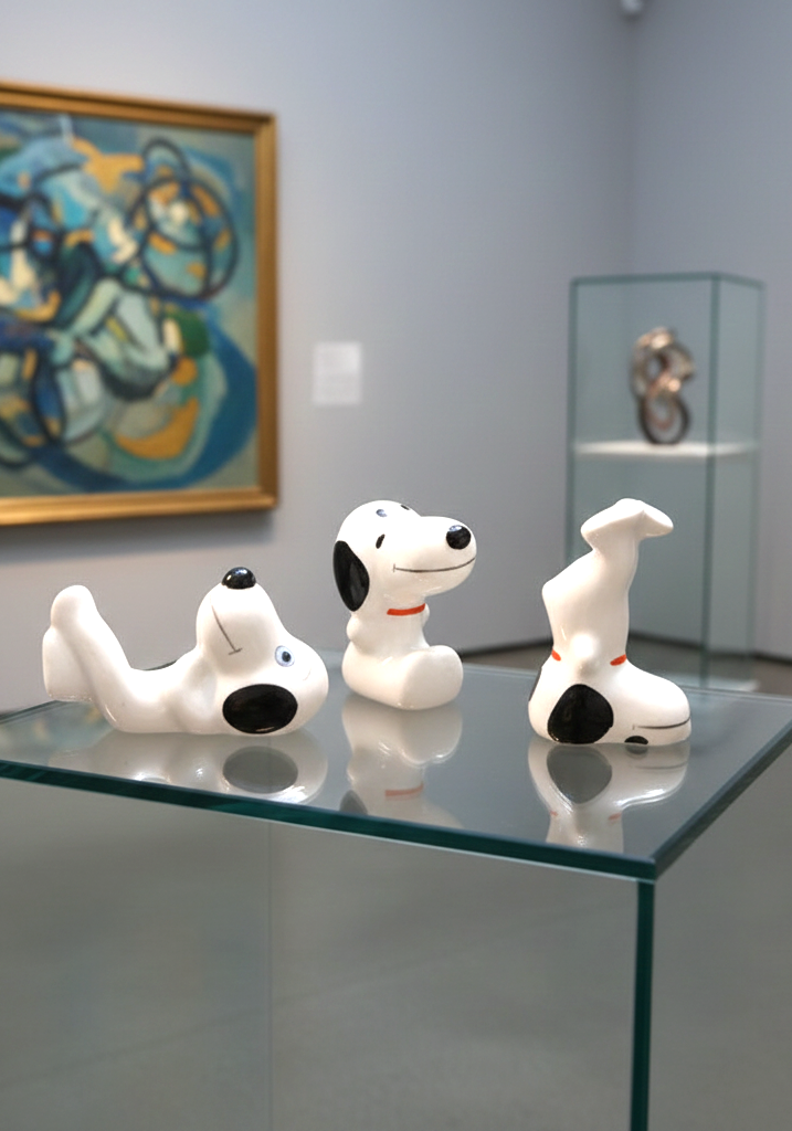 3 prachtige vintage beeldjes van Snoopy