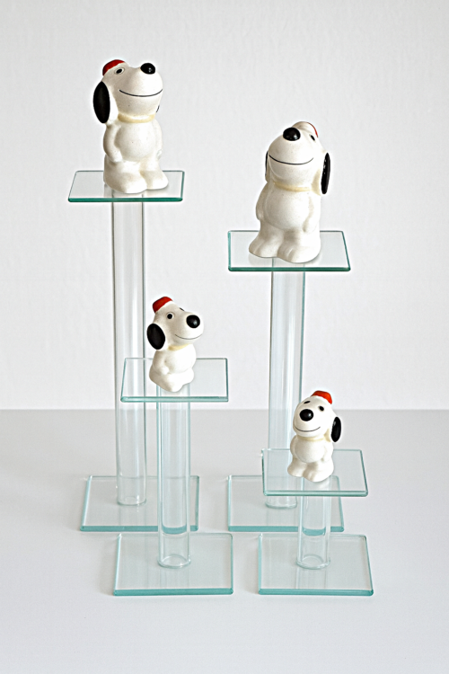 4 vintage Snoopy beeldjes