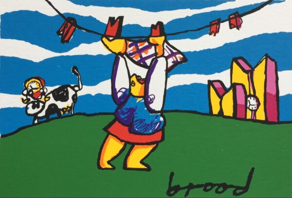 Wasvrouwtje Herman Brood zeefdruk Wasvrouwtje Herman Brood zeefdruk