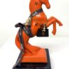 Cheval Orange Cheval Orange - popart sculptuur met origineel Hermès lint en luxe accessoires