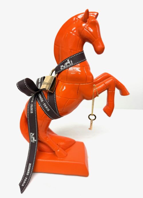Clé du Cheval Orange met origineel Hermès lint