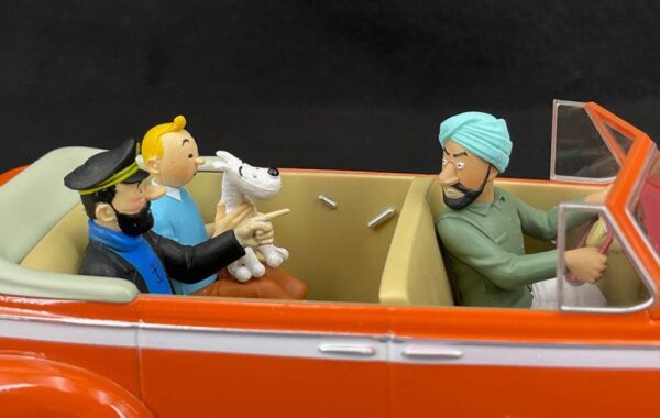 detail tin tin kuifje in auto Zeldzaam: Kuifje - Tin Tin in Tibet