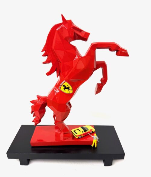 popart Ferrari Paard - Paint it Ferrari Red