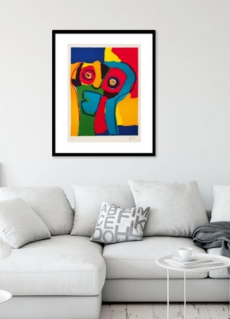 Kunstwerk Didier Engels in woonkamer