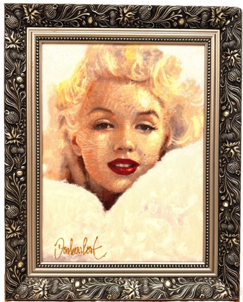 Marilyn Monroe van Peter Donkersloot met zilverkleurige barokllijst