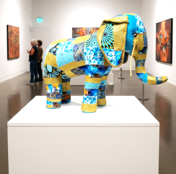 Olif - uniek kunstwerk van olifant - 60 cm. hoog