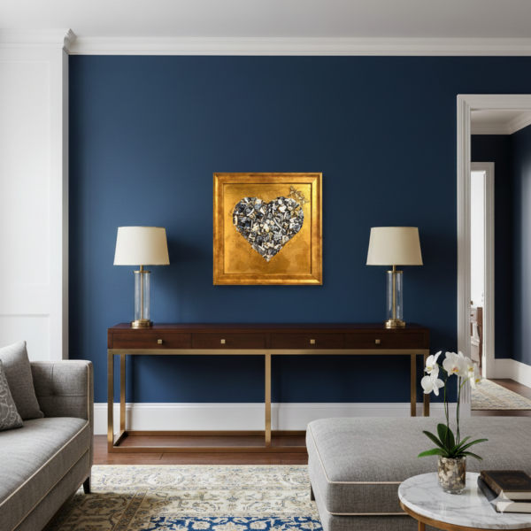 Delfts Blauw Hart Papillon van Mart Krijger