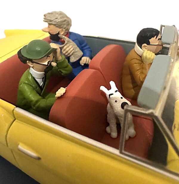 detail gele cabrio kuifje sept 26 Zeldzame cabriolet 1:24 - Kuifje Tintin