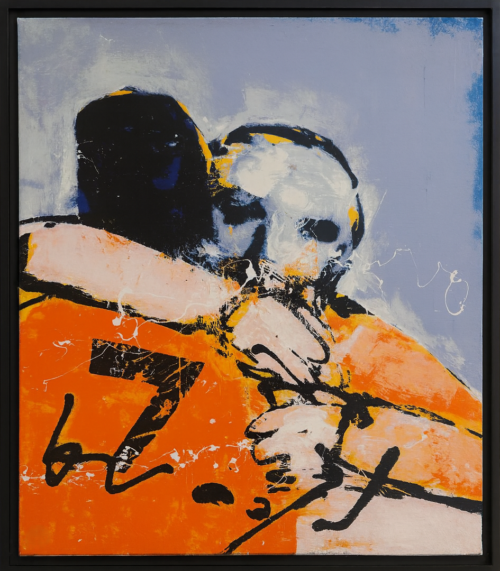 Herman Brood Voetbal - zeefdruk op canvas Herman Brood Voetbal - zeefdruk op canvas