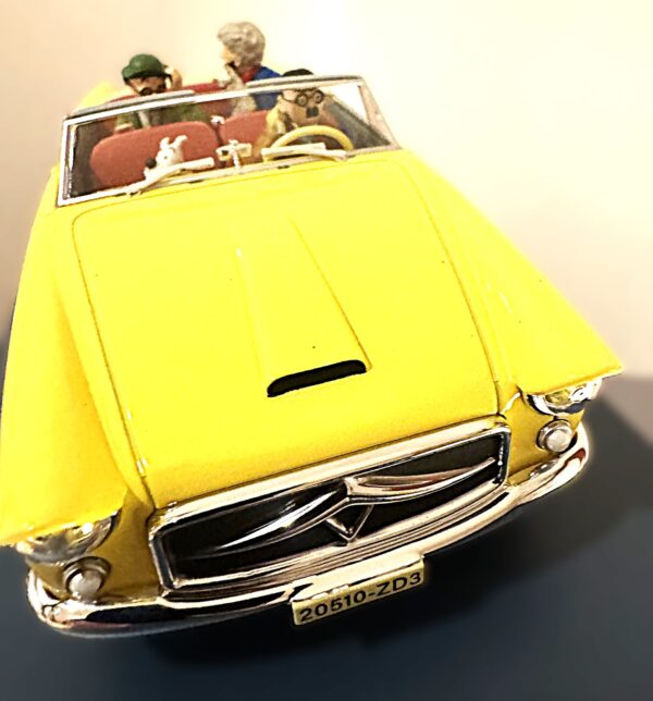 voorzijde cabrio geel sep 2026 kuifje tintin Zeldzame cabriolet 1:24 - Kuifje Tintin