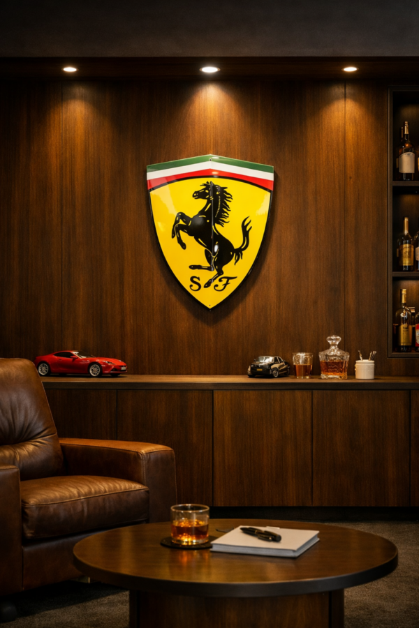 Ferrari Emaille Schild 50 x 38 cm.