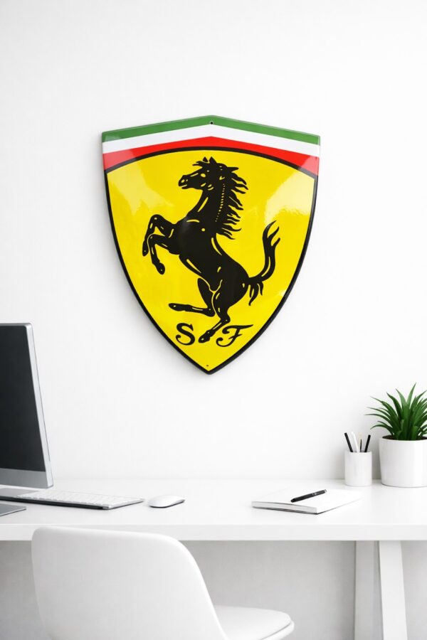 Ferrari Emaille Schild 50 x 38 cm.