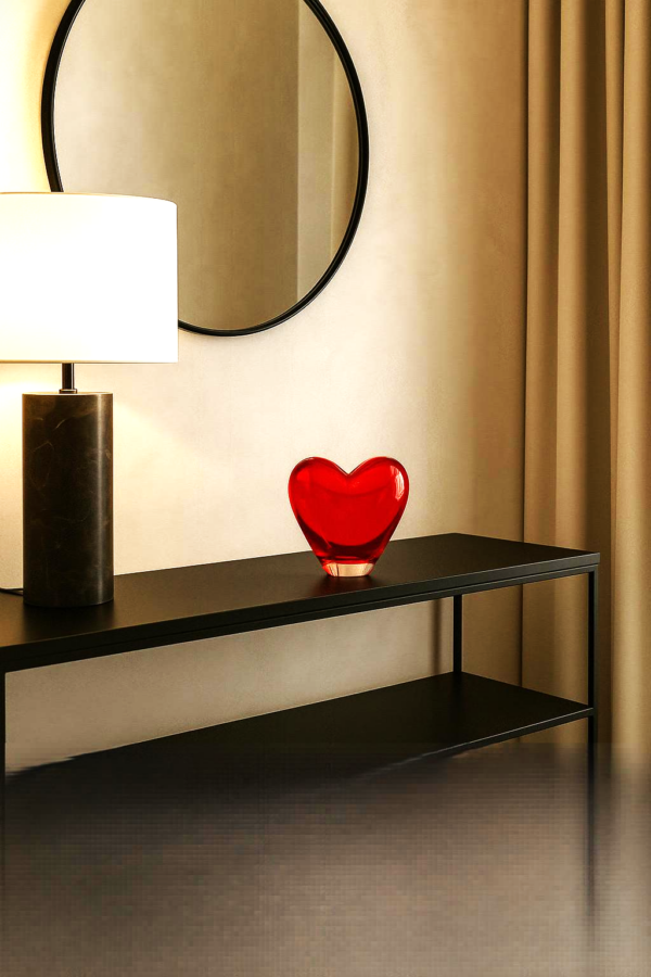 Hartvormige Murano Design vaas