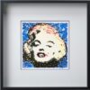 Marilyn Monroe Blue - incl lijst 50 x 50 cm.