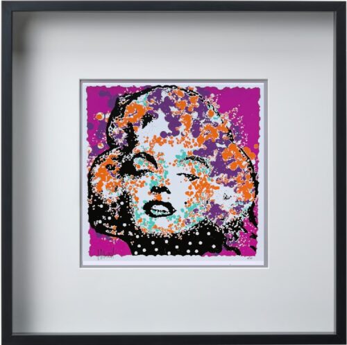 Marilyn Monroe Pink incl. lijst 50 x 50 cm.