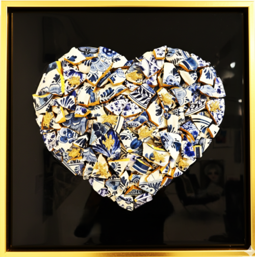 Mart Krijger - Delfts blauw hart black edition
