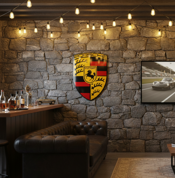 Imposant Porsche bord - zware kwaliteit