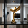 Rolls Royce SPIRIT OF ECSTASY gold - 38 cm. hoog