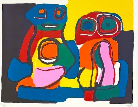 Karel Appel Deux Personnages - blad
